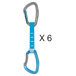 Pack 6 Djinn Axess Quickdraw 12 cm Blue PETZL